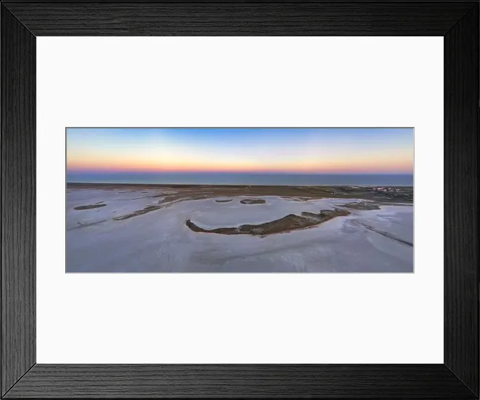 Framed Print : Sandy swamp near a beautiful lake, top view, drone camera Framed Print : Sandy swamp near a beautiful lake, top view, drone camera