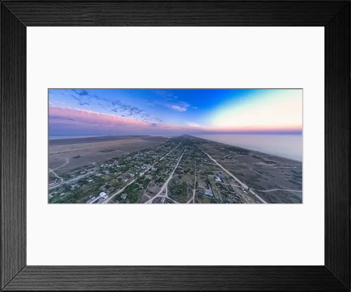 Framed Print : Tidy and small houses in sandy streets. Beautiful and peaceful village Strilkove in the morning light Framed Print : Tidy and small houses in sandy streets. Beautiful and peaceful village Strilkove in the morning light