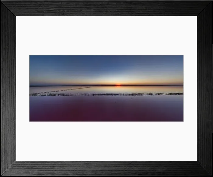 Framed Print : Top view of a shiny salty pink lake and a path along it Framed Print : Top view of a shiny salty pink lake and a path along it