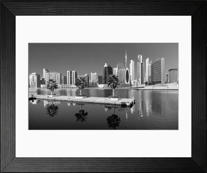 Framed Print : Dubai city center view at sunrise, United Arab Emirate Framed Print : Dubai city center view at sunrise, United Arab Emirate
