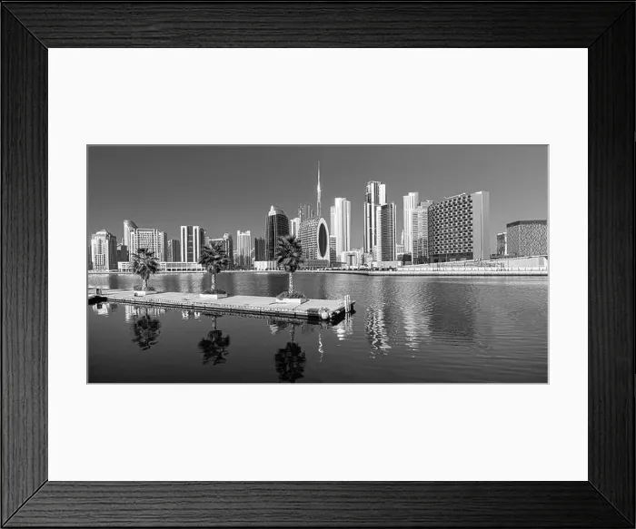 Framed Print : Dubai city center view at sunrise, United Arab Emirate Framed Print : Dubai city center view at sunrise, United Arab Emirate