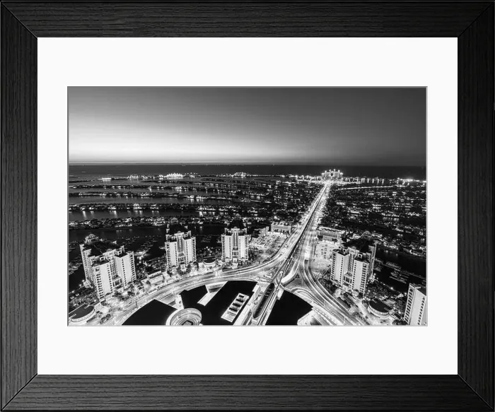 Framed Print : Dubai city center view at sunrise, United Arab Emirate Framed Print : Dubai city center view at sunrise, United Arab Emirate