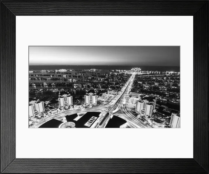 Framed Print : Dubai city center view at sunrise, United Arab Emirate Framed Print : Dubai city center view at sunrise, United Arab Emirate