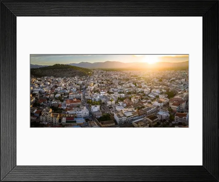 Framed Print : The castle on Larissa Hill, located near the town of Argos, Greece on sunrise light aerial view Framed Print : The castle on Larissa Hill, located near the town of Argos, Greece on sunrise light aerial view