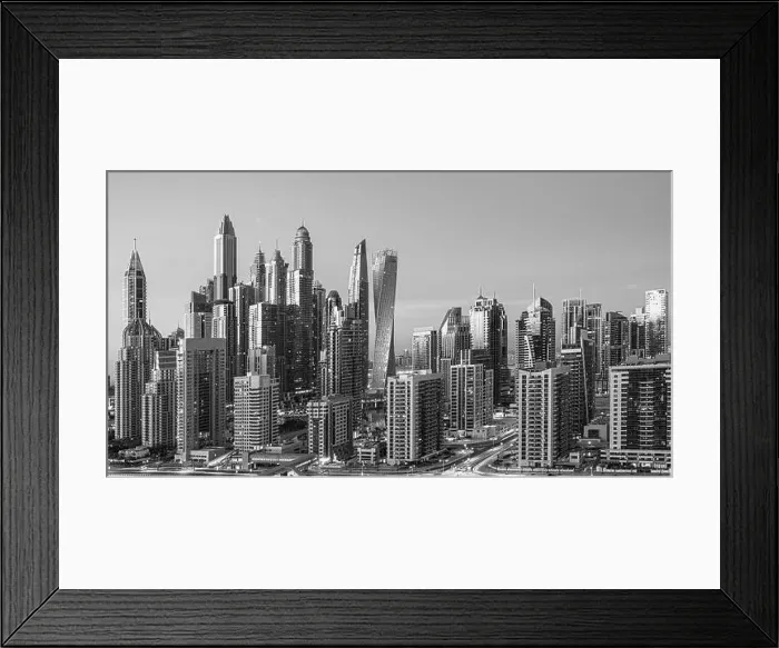 Framed Print : Dubai city center view at sunrise, United Arab Emirate Framed Print : Dubai city center view at sunrise, United Arab Emirate