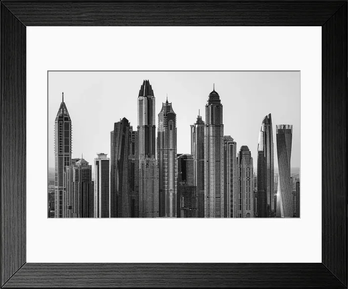 Framed Print : Dubai city center view at sunrise, United Arab Emirate Framed Print : Dubai city center view at sunrise, United Arab Emirate