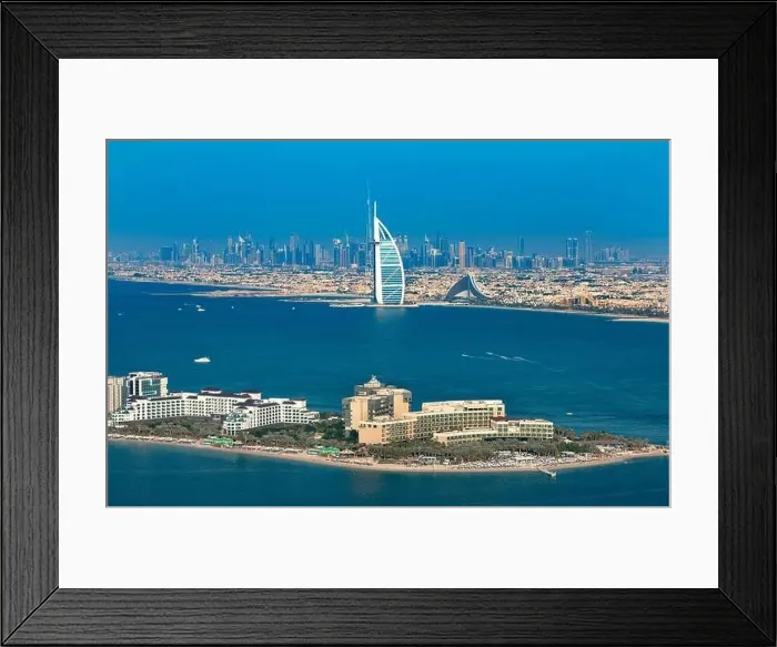 Framed Print : Dubai city center view at sunrise, United Arab Emirate Framed Print : Dubai city center view at sunrise, United Arab Emirate