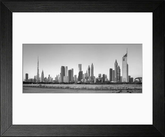 Framed Print : Dubai city center view at sunrise, United Arab Emirate Framed Print : Dubai city center view at sunrise, United Arab Emirate