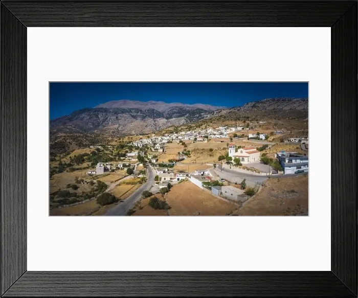 Framed Print : Platanos traditional village on Crete island, Rethymno area, Greece Framed Print : Platanos traditional village on Crete island, Rethymno area, Greece