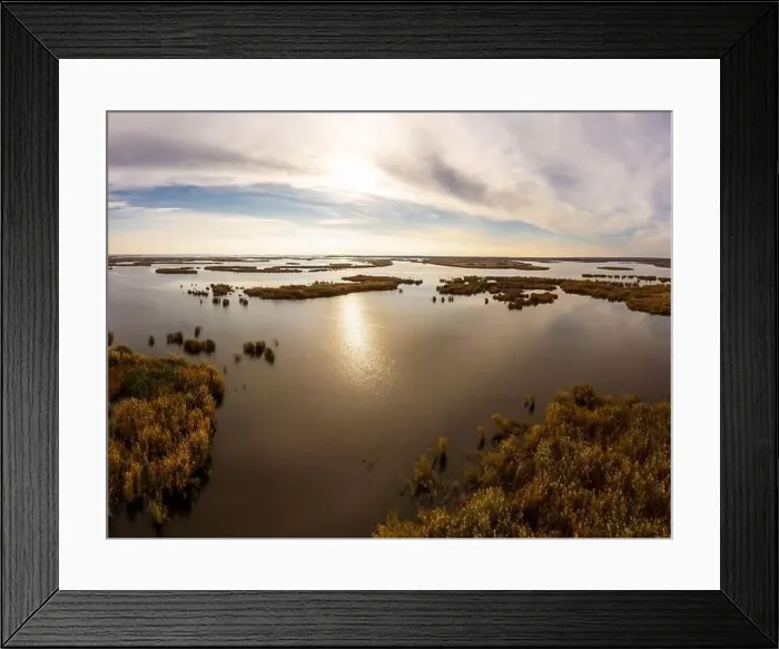 Framed Print : Irresistible floods on the Samara River on the Dnieper in Ukraine in the evening warm bright light Framed Print : Irresistible floods on the Samara River on the Dnieper in Ukraine in the evening warm bright light