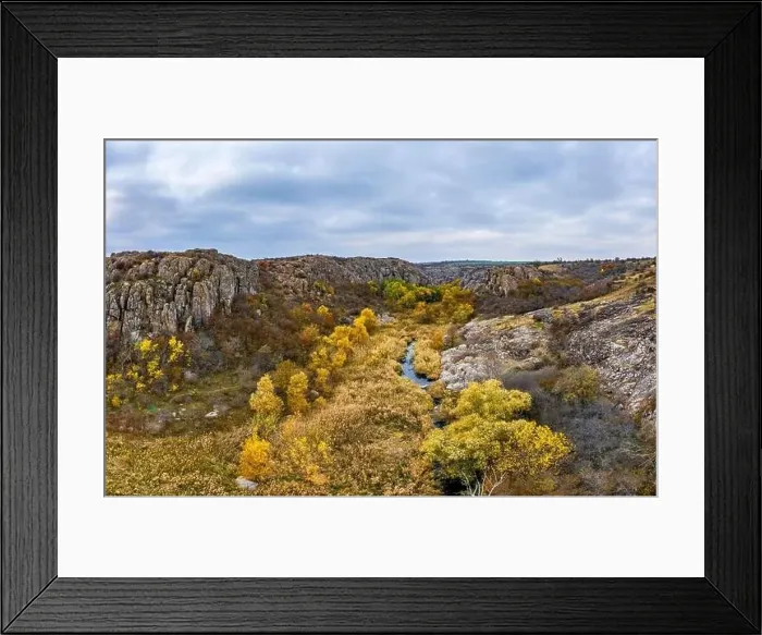 Framed Print : A stream flows in the Aktovsky Canyon Framed Print : A stream flows in the Aktovsky Canyon