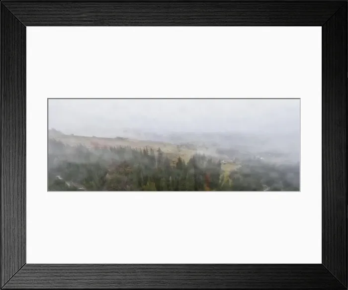 Framed Print : Rainy foggy and gray weather in the mountain valley of the Carpathians in Ukraine in small village Aerial panoramic Framed Print : Rainy foggy and gray weather in the mountain valley of the Carpathians in Ukraine in small village Aerial panoramic