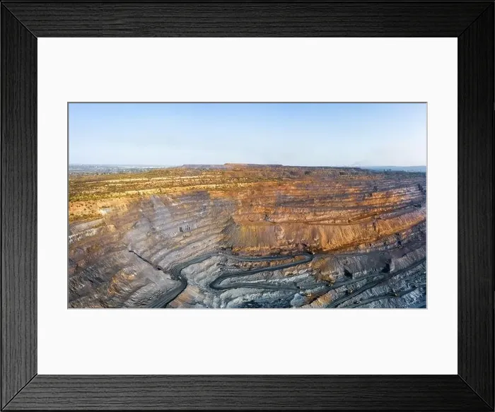 Framed Print : Extraction of minerals with the help of special equipment in the warm evening light in picturesque Ukraine Framed Print : Extraction of minerals with the help of special equipment in the warm evening light in picturesque Ukraine