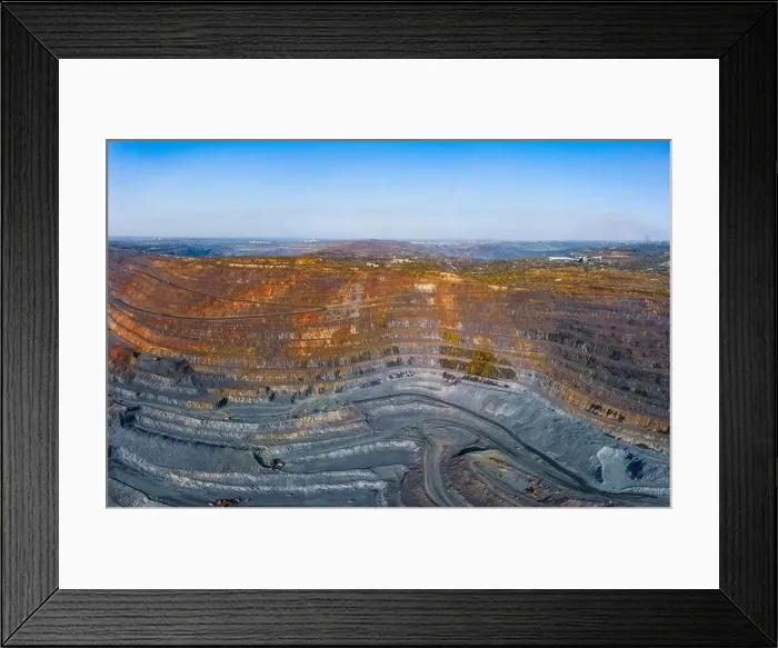 Framed Print : Extraction of minerals with the help of special equipment in the warm evening light in picturesque Ukraine Framed Print : Extraction of minerals with the help of special equipment in the warm evening light in picturesque Ukraine