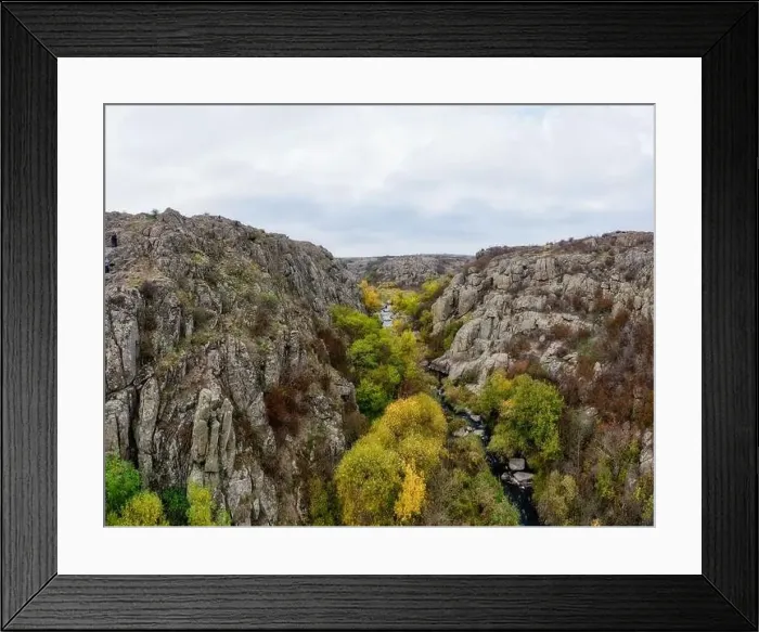 Framed Print : A stream flows in the Aktovsky Canyon Framed Print : A stream flows in the Aktovsky Canyon
