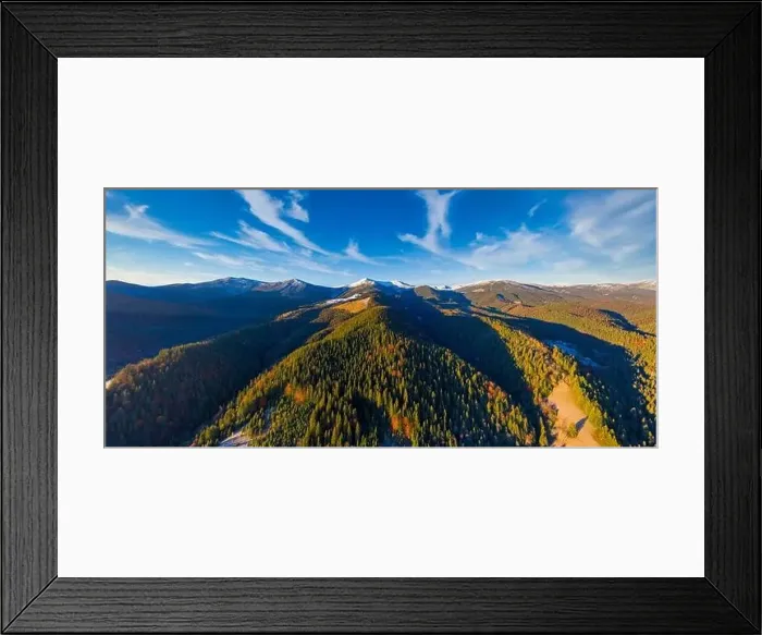 Framed Print : Picturesque mountain landscapes of autumn with snow near the village of Dzembronya in Ukraine Carpathians mountains Framed Print : Picturesque mountain landscapes of autumn with snow near the village of Dzembronya in Ukraine Carpathians mountains