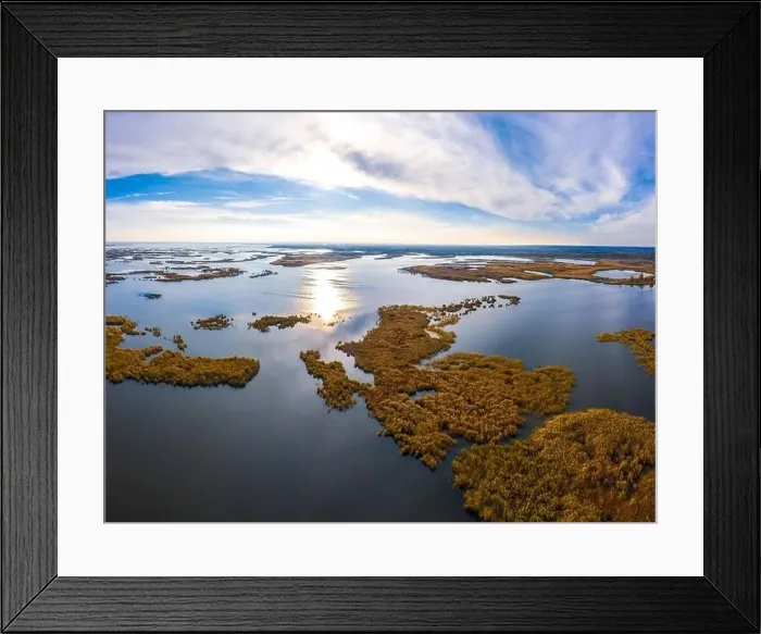 Framed Print : Irresistible floods on the Samara River on the Dnieper in Ukraine in the evening warm bright light Framed Print : Irresistible floods on the Samara River on the Dnieper in Ukraine in the evening warm bright light