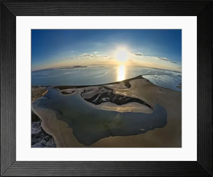 Framed Print : Unusual islands on a brilliant lake, top view, drone camera Framed Print : Unusual islands on a brilliant lake, top view, drone camera