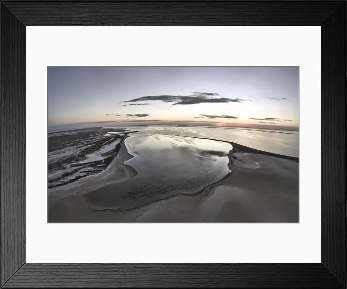 Framed Print : Unusual islands on a brilliant lake, top view, drone camera