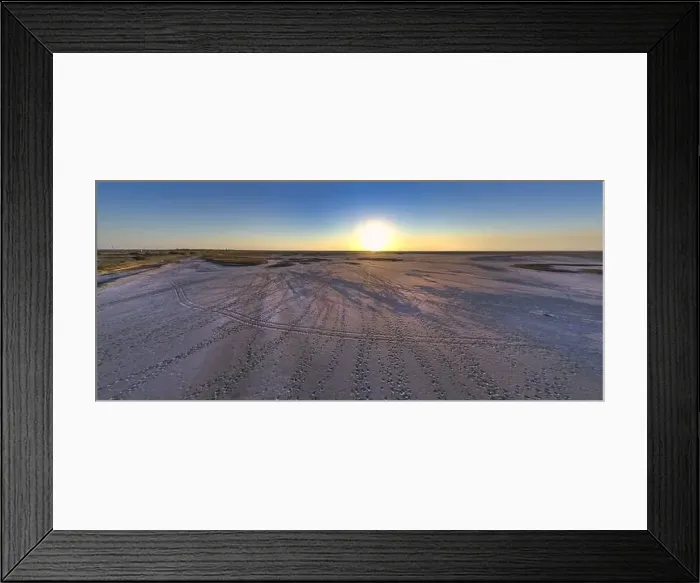 Framed Print : Top view of a sandy swamp with large patches of grass and bushes Framed Print : Top view of a sandy swamp with large patches of grass and bushes