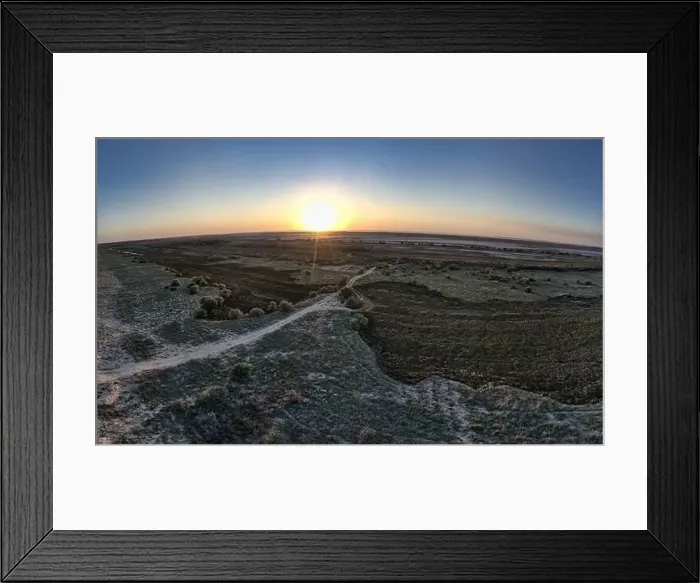 Framed Print : Sandy swamp near a beautiful lake, top view, drone camera Framed Print : Sandy swamp near a beautiful lake, top view, drone camera