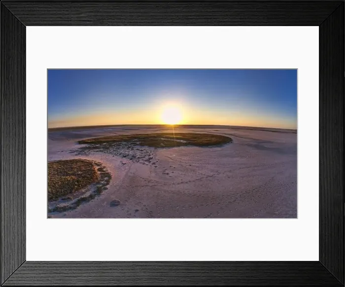Framed Print : Sandy swamp near a beautiful lake, top view, drone camera Framed Print : Sandy swamp near a beautiful lake, top view, drone camera