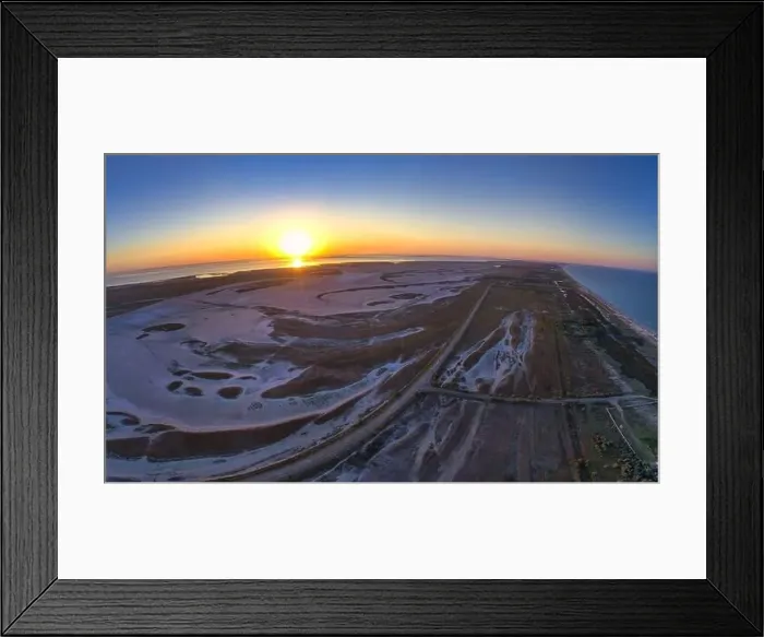 Framed Print : Unusual islands on a brilliant lake, top view, drone camera
