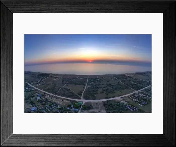 Framed Print : Tidy and small houses in sandy streets. Beautiful and peaceful village Strilkove in the morning light Framed Print : Tidy and small houses in sandy streets. Beautiful and peaceful village Strilkove in the morning light