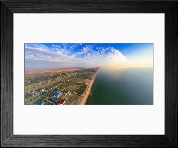 Framed Print : Tidy and small houses in sandy streets. Beautiful and peaceful village Strilkove in the morning light Framed Print : Tidy and small houses in sandy streets. Beautiful and peaceful village Strilkove in the morning light