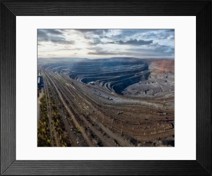 Framed Print : Extraction of minerals with the help of special equipment in the warm evening light in picturesque Ukraine Framed Print : Extraction of minerals with the help of special equipment in the warm evening light in picturesque Ukraine