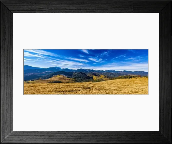 Framed Print : Small village in a mountain valley of the Carpathian Mountains on an autumn day in Ukraine in the village of Dzembronya Framed Print : Small village in a mountain valley of the Carpathian Mountains on an autumn day in Ukraine in the village of Dzembronya