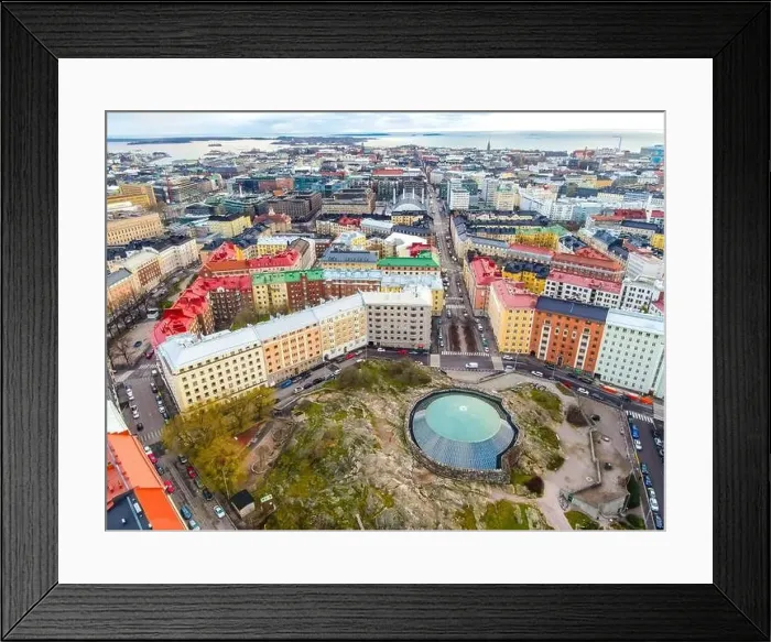 Framed Print : Aerial view of Helsinki Church in Finland Framed Print : Aerial view of Helsinki Church in Finland