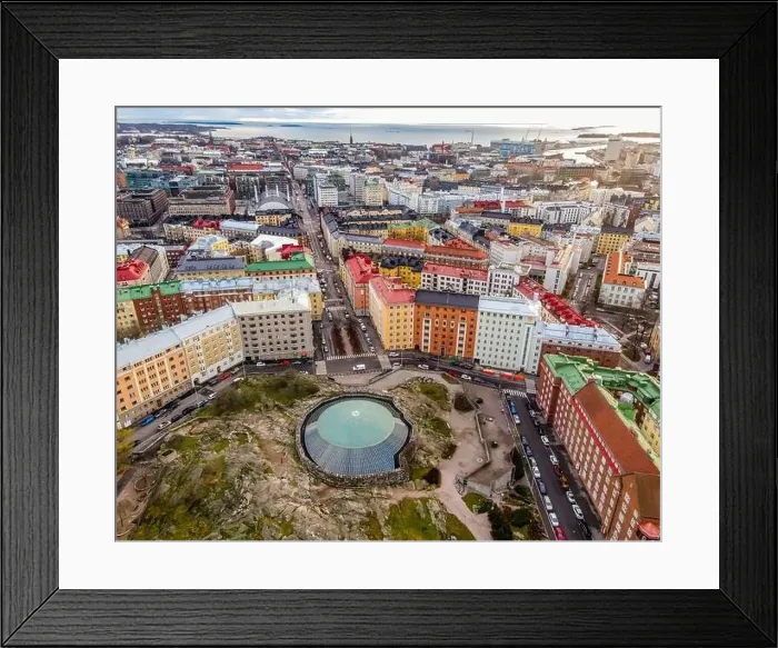 Framed Print : Aerial view of Helsinki Church in Finland Framed Print : Aerial view of Helsinki Church in Finland