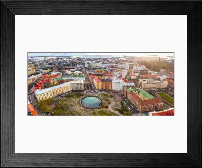 Framed Print : Aerial View of Helsinki City Center, Finland Framed Print : Aerial View of Helsinki City Center, Finland