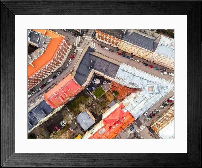 Framed Print : Aerial View of Helsinki City Center, Finland Framed Print : Aerial View of Helsinki City Center, Finland