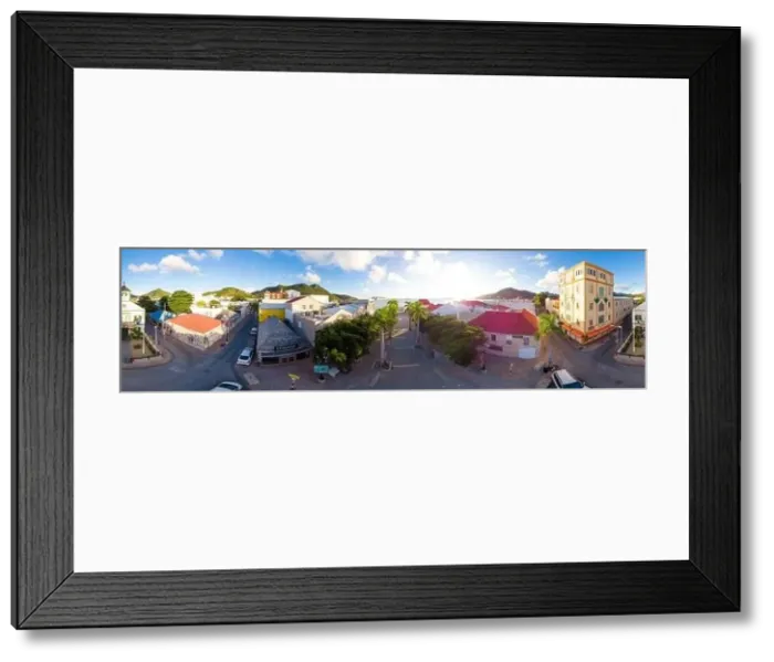 Framed Print : Scenic view of the caribbean island of St.Maarten. The island of Dutch Sint Maaarten Framed Print : Scenic view of the caribbean island of St.Maarten. The island of Dutch Sint Maaarten