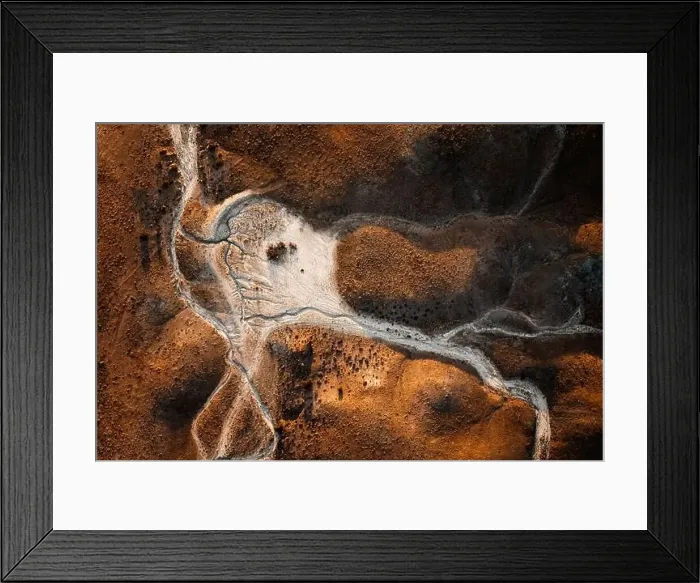 Framed Print : Aerial and close up view on the landscape of the Arches National Park, Utah