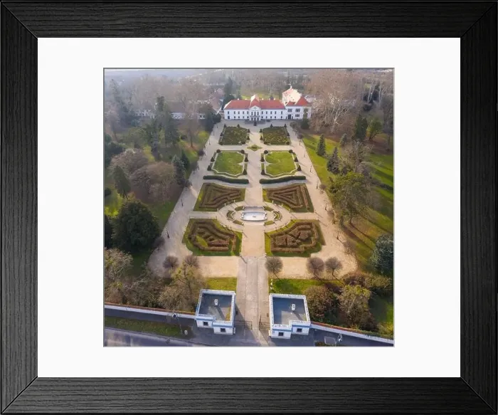 Framed Print : Aerial photo of Szechenyi Castle at Nagycenk, Hungary Framed Print : Aerial photo of Szechenyi Castle at Nagycenk, Hungary