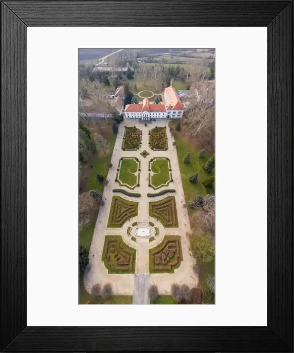 Framed Print : Aerial photo of Szechenyi Castle at Nagycenk, Hungary Framed Print : Aerial photo of Szechenyi Castle at Nagycenk, Hungary