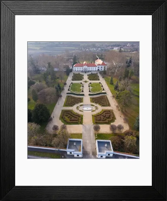 Framed Print : Aerial photo of Szechenyi Castle at Nagycenk, Hungary Framed Print : Aerial photo of Szechenyi Castle at Nagycenk, Hungary