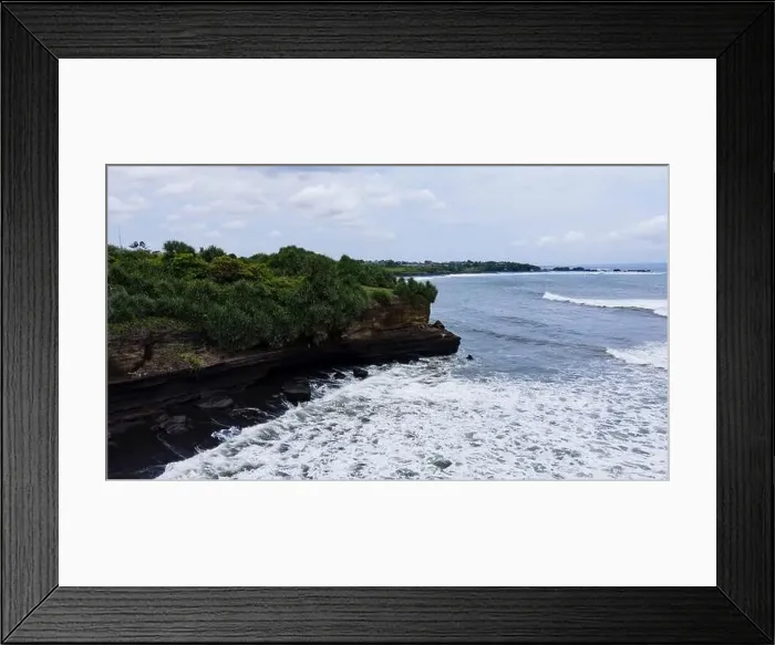 Framed Print : majestic scenic aerial landscape of rocky shore and crashing ocean waves. High quality photo Framed Print : majestic scenic aerial landscape of rocky shore and crashing ocean waves. High quality photo