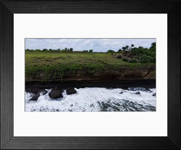 Framed Print : majestic scenic aerial landscape of rocky shore and crashing ocean waves. High quality photo Framed Print : majestic scenic aerial landscape of rocky shore and crashing ocean waves. High quality photo