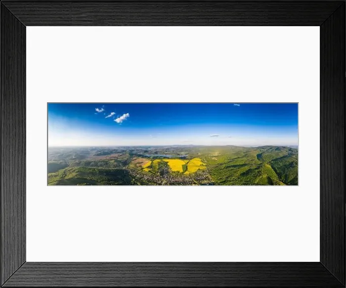 Framed Print : yellow canola field with blue sky Framed Print : yellow canola field with blue sky
