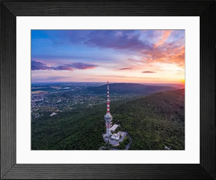 Framed Print : TV tower in Pecs Hungary with Mecsek hills Framed Print : TV tower in Pecs Hungary with Mecsek hills