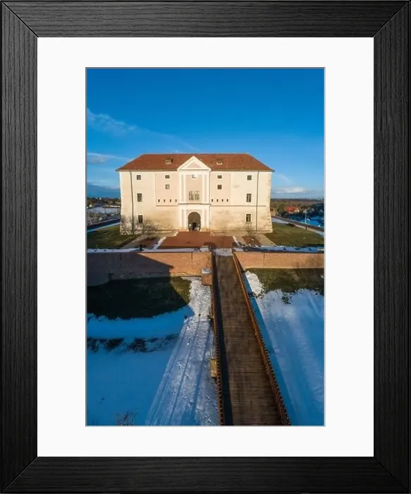 Framed Print : Aerial photo of Castle in Ozora, called Ozorai Pipo vara Framed Print : Aerial photo of Castle in Ozora, called Ozorai Pipo vara