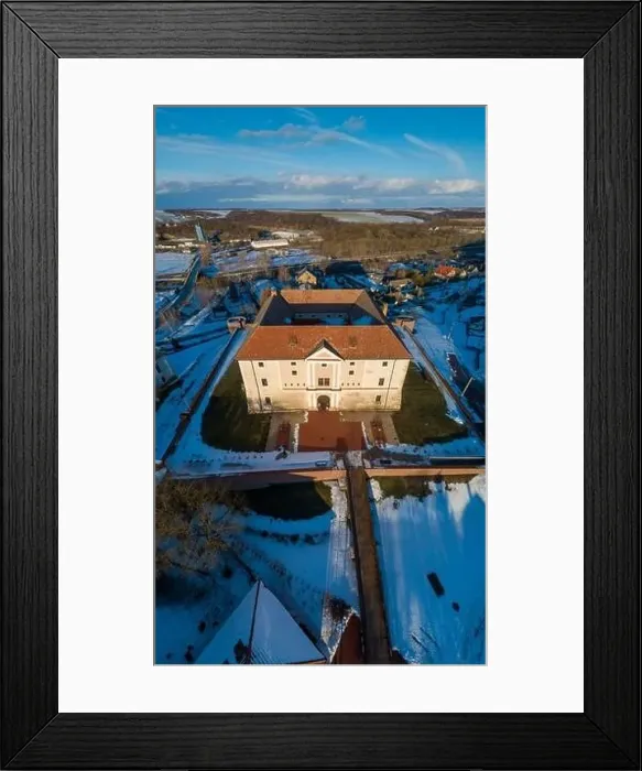 Framed Print : Aerial photo of Castle in Ozora, called Ozorai Pipo vara Framed Print : Aerial photo of Castle in Ozora, called Ozorai Pipo vara
