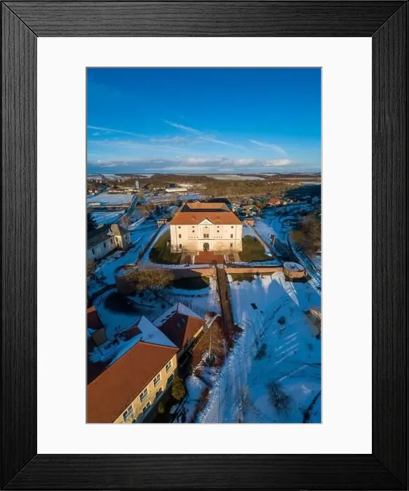 Framed Print : Aerial photo of Castle in Ozora, called Ozorai Pipo vara Framed Print : Aerial photo of Castle in Ozora, called Ozorai Pipo vara