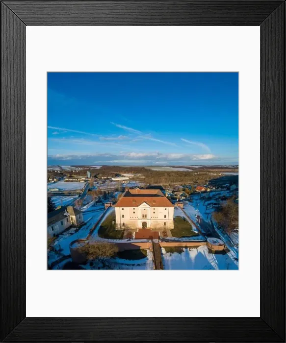 Framed Print : Aerial photo of Castle in Ozora, called Ozorai Pipo vara Framed Print : Aerial photo of Castle in Ozora, called Ozorai Pipo vara