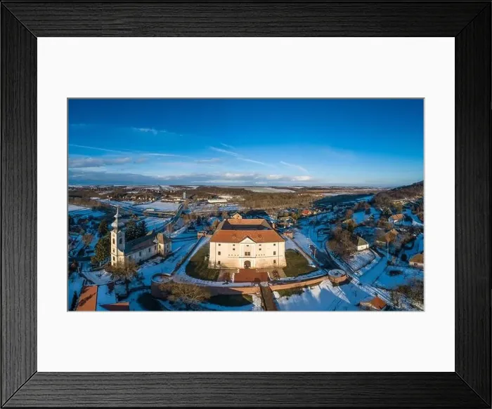 Framed Print : Aerial photo of Castle in Ozora, called Ozorai Pipo vara Framed Print : Aerial photo of Castle in Ozora, called Ozorai Pipo vara