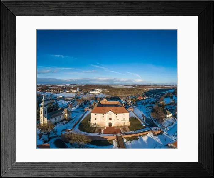 Framed Print : Aerial photo of Castle in Ozora, called Ozorai Pipo vara Framed Print : Aerial photo of Castle in Ozora, called Ozorai Pipo vara